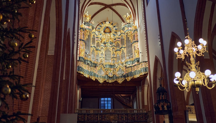 Odbudowane organy Michaela Englera w bazylice św. Elżbiety we Wrocławiu.